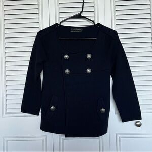 Club Monaco Navy Knit Top